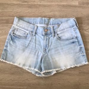 Light Wash Denim Cutoffs